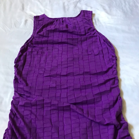 Vintage Calvin Klein side ruched textured dress L - Picture 9 of 10